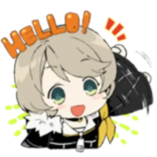 😃 Hello!! anime, cartoon, hello, greeting, cute telegram sticker