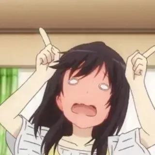 🌈 Anime, geschockt, Mädchen, Cartoon, lustig, Ausdruck, überrascht whatsapp sticker