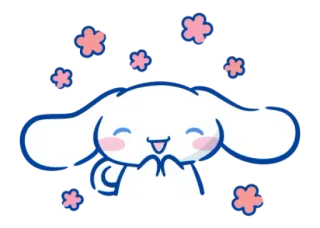 🐰 Cinnamoroll cinnamoroll, sanrio, cute, kawaii, dog, clouds telegram sticker