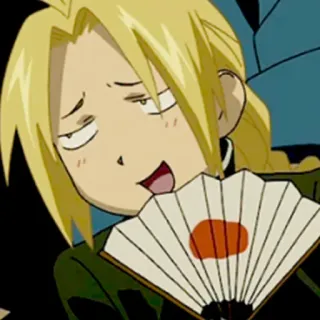 😏 Edward Elric Fullmetal Alchemist อนิเมะ, แฟน, ผมบลอนด์, น่ารัก, มังงะ telegram sticker
