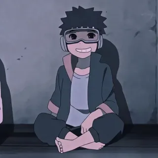 🌟 Obito Uchiha Naruto animé, dessin animé, souriant, garçon, personnage, Naruto, Obito whatsapp sticker