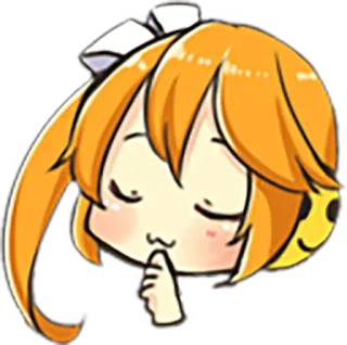 🤔 anime, manga, cute, finger, quiet telegram sticker
