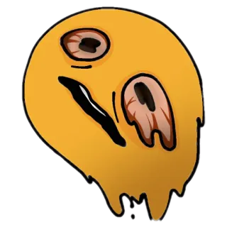 🥴 Emoji, Horror, Gruselig, Geschmolzen telegram sticker