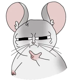 🤔 ratón, dibujos animados, animal, lindo, pegatina telegram sticker