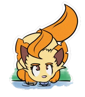 ☕ Vulpix Pokemon vulpix, pokemon, cartoon, tier, niedlich telegram sticker