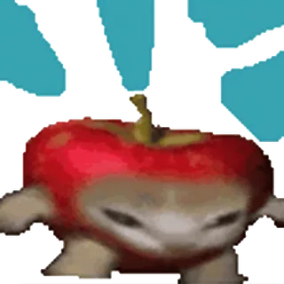 🐈 яблоко, животное, фрукт, смешной, милый, мем telegram sticker