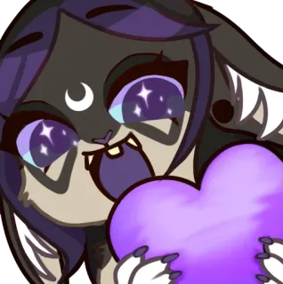 💜 Furry, Dibujos animados, Antropomórfico, Corazón, Lindo, Animal telegram sticker