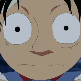 🙁 Luffy One Piece Anime, Desenho animado, Monkey D. Luffy, One Piece telegram sticker