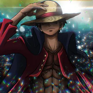 👀 Monkey D. Luffy One Piece 动漫, 海贼王, 蒙奇·D·路飞, 草帽, 海盗, 漫画, 角色 telegram sticker