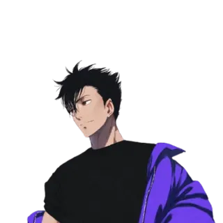 😎 Anime, Manga, Personnage, Homme, Veste telegram sticker