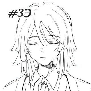 😶 #39 Anime, Manga, Schizzo, Personaggio, Arte telegram sticker