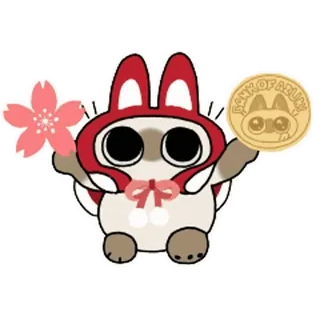 🏅️ BANK OF AZUR cute, animal, coin, bank, cat, anime-style telegram sticker