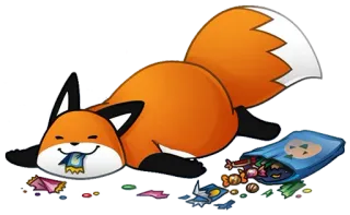 😋 zorro, animal, caramelo, dulces, lindo, dibujos animados telegram sticker