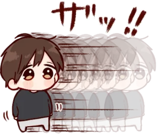🎭 サッ!! velocità, sfocatura, anime, manga, giapponese, movimento telegram sticker
