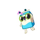 👋 กล่องนม, น่ารัก, การ์ตูน, คาวาอิ, ภาพเคลื่อนไหว telegram sticker