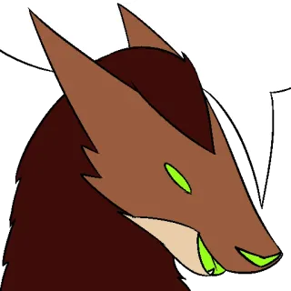 💬 волк, животное, мультфильм, существо telegram sticker