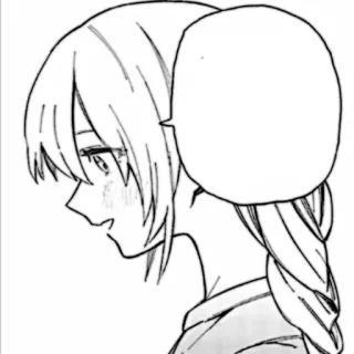 🎧 Animé, Manga, Dessin animé, Fille, Bulle de dialogue telegram sticker