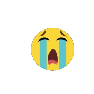 😭 Emoji, llorando, triste, emoción, lágrimas, cara whatsapp sticker