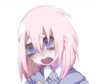 😭 Anime, Menangis, Sedih, Gadis, Emosional telegram sticker