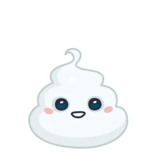 ☺️ 可爱, 卡哇伊, 卡通, 奶油, 甜点, 表情符号 telegram sticker