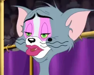 😒 Tom Cat Tom and Jerry gatto, trucco, cartone animato, animazione, divertente, parodia whatsapp sticker