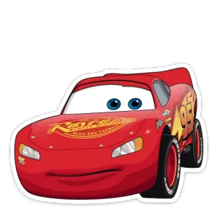 😐 Lightning McQueen Cars coche, dibujos animados, carreras, pixar, animado telegram sticker