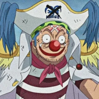 🤡 Buggy One Piece MARINE アニメ, 海賊, 道化師, ワンピース, バギー telegram sticker