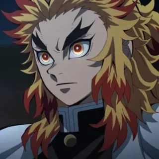 🔥 Kyojuro Rengoku Demon Slayer Аниме, Клинок, рассекающий демонов, Ренгоку, Кёджуро Ренгоку, Столп Пламени telegram sticker