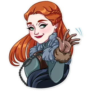 👋 Sansa Stark Game of Thrones Sansa Stark, Game of Thrones, Série TV, Personnage, Fantasy, Télévision, HBO telegram sticker