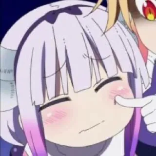 ☁️ Kanna Kamui Miss Kobayashi's Dragon Maid Anime, Kanna, Dragon Maid, carino, personaggio telegram sticker