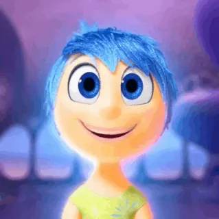 🤖 Joy Inside Out Gioia, Inside Out, Pixar, Cartone animato, Emozione telegram sticker