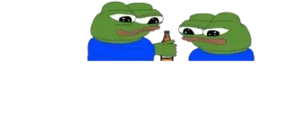 🍻 Pepe the Frog pepe, kikker, meme, drinken, verdrietig, feelsbadman whatsapp sticker