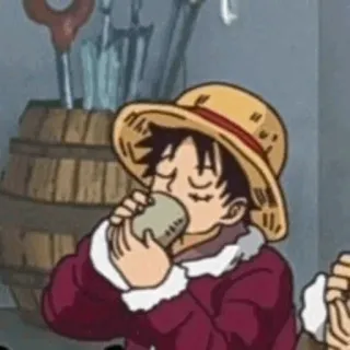 🤌 Monkey D. Luffy One Piece Anime, One Piece, Monkey D. Luffy, Słomkowy Kapelusz, Pirat whatsapp sticker