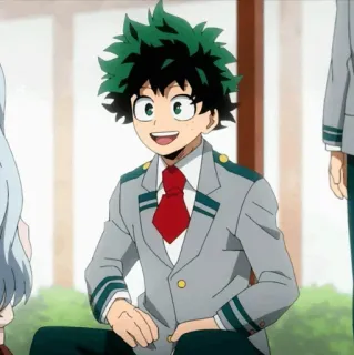 🥦 Izuku Midoriya My Hero Academia 애니메이션, 나의 히어로 아카데미아, 미도리야 이즈쿠, 데쿠 telegram sticker