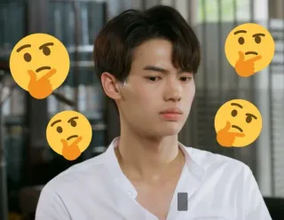 🤔 pensando, emoji, expressão, confuso, pergunta, dúvida, ponderando telegram sticker