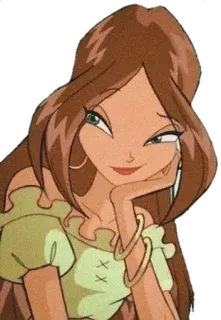 😏 Flora Winx Club ฟลอร่า, วินซ์คลับ, นางฟ้า, การ์ตูน, อนิเมชั่น telegram sticker
