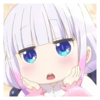 🍰 Kanna Kamui Miss Kobayashi's Dragon Maid Anime, Kanna, Dragon, Mignon, Kawaii telegram sticker