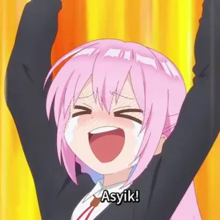 🐻 Asyik! Anime, Cartoon, Fröhlich, Fröhlich, Mädchen telegram sticker