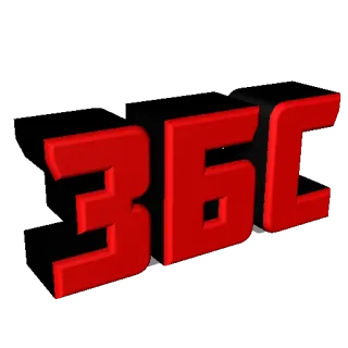 👍 36C 36C, texto, rojo, letras, números, símbolo whatsapp sticker