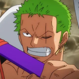 🧩 Zoro One Piece Anime, Spada, Pirata, Combattente, One Piece telegram sticker