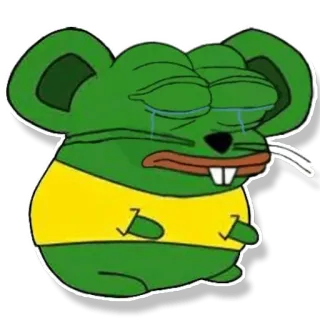 😰 Sticker, Meme, Frosch, Weinend, Internetkultur, Cartoon telegram sticker