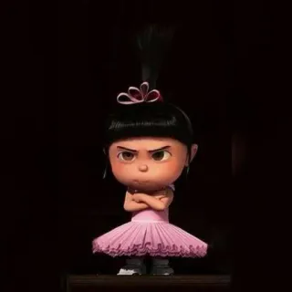 😒 Agnes Despicable Me kartun, animasi, perempuan, karakter, film, marah telegram sticker