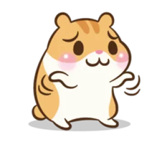 🤔 仓鼠, 可爱, 动物, 卡通, 卡哇伊 telegram sticker
