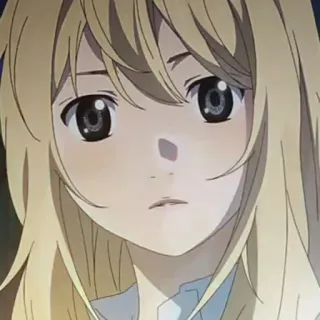🤍 Kaori Miyazono Your Lie in April anime, character, portrait, kaori, miyazono, your lie in april telegram sticker
