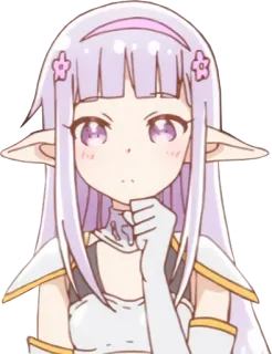 🤔 Anime, Elf, Mädchen, Süß, Charakter, Illustration, Manga whatsapp sticker