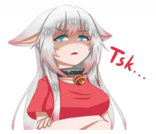 Lily – Tsundere Neko  telegram stickers