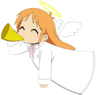 😇 Anime, Ángel, Trompeta, Lindo, Kawaii, Halo whatsapp sticker