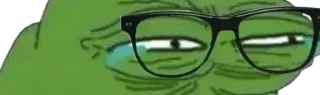 😂 Pepe the Frog 페페, 밈, 개구리, 인터넷 문화, 안경 telegram sticker