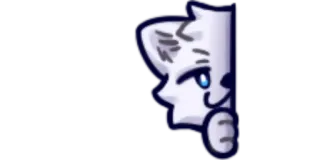 👀 Phim hoạt hình, Sói trắng, Nhân vật, Nhìn trộm, Hoạt hình telegram sticker