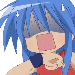 😱 Anime, Pánico, Asustado, Preocupado, Sudor telegram sticker